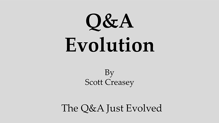 【Murphy's Magic DL】Q&A Evolution by Scott Creasey video DOWNLOAD