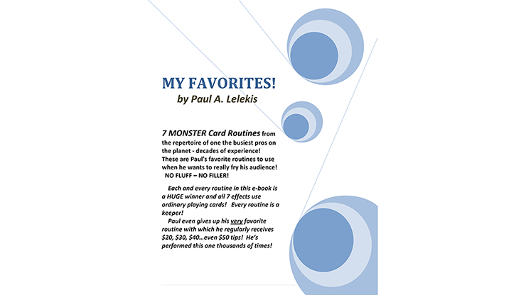 【Murphy's Magic DL】My Favorites! by Paul A. Lelekis eBook DOWNLOAD