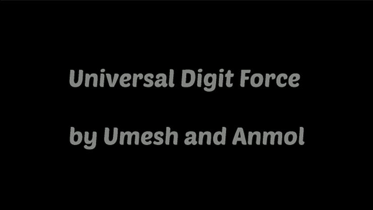 【Murphy's Magic DL】Universal Digital Force by Umesh video DOWNLOAD