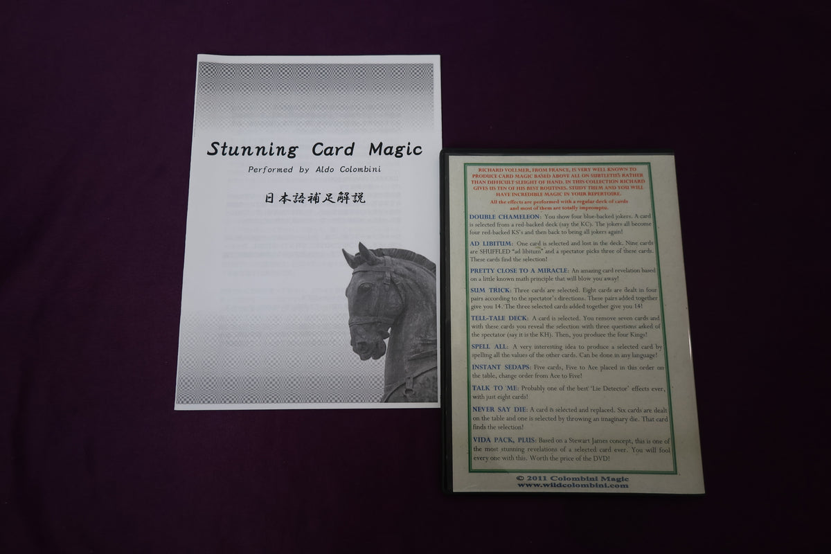 【中古:状態A】Stunning Card Magic by Aldo Colombini