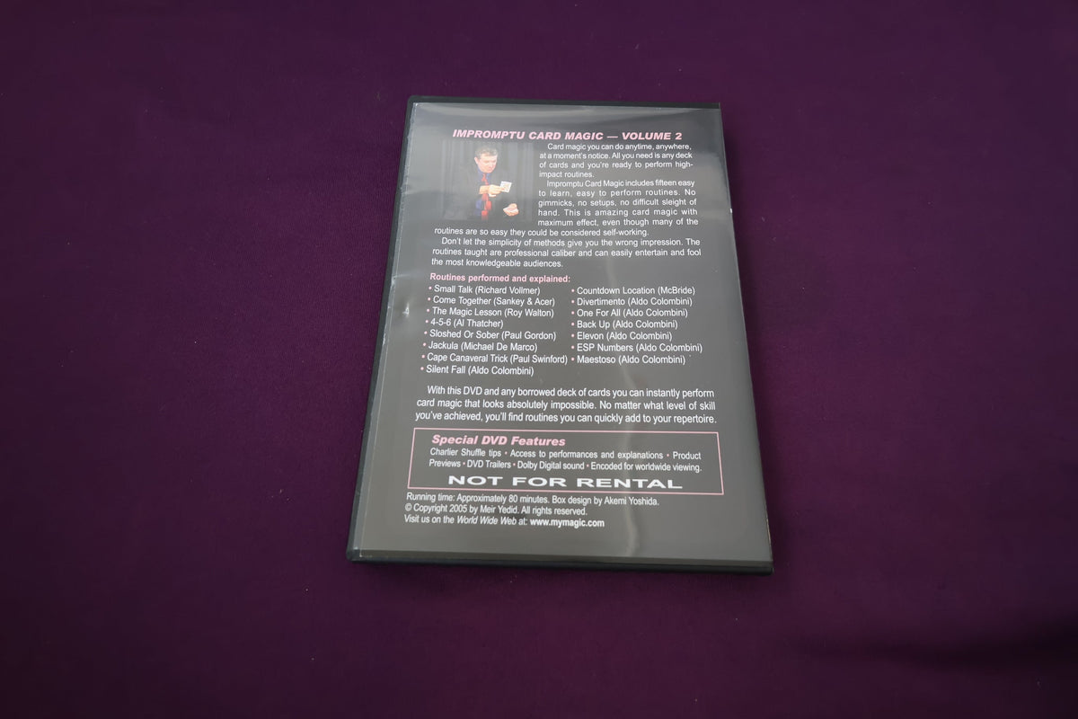 【中古:状態A】IMPROMPTU CARD MAGIC by Aldo Colombini 2