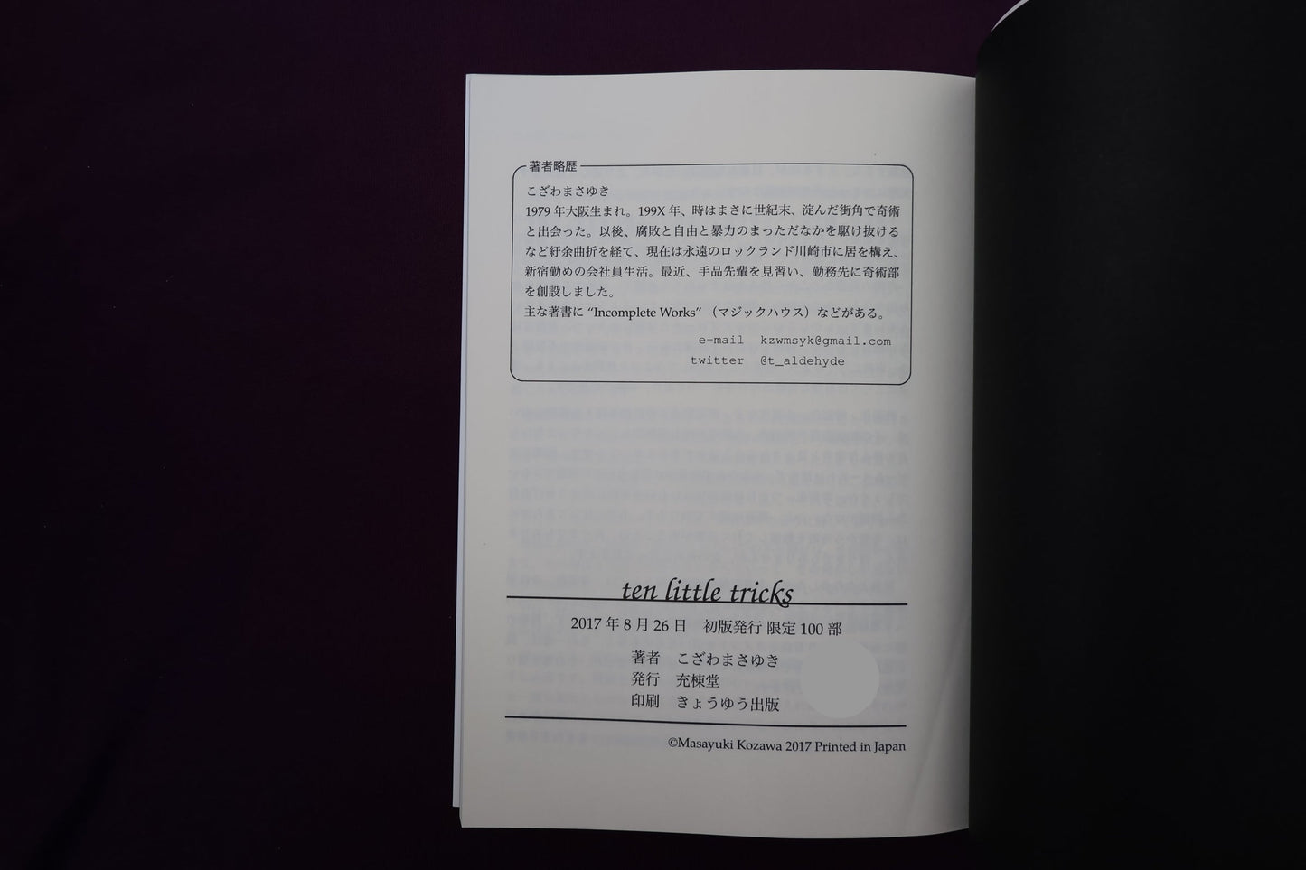 【中古:状態B】ten little tricks
