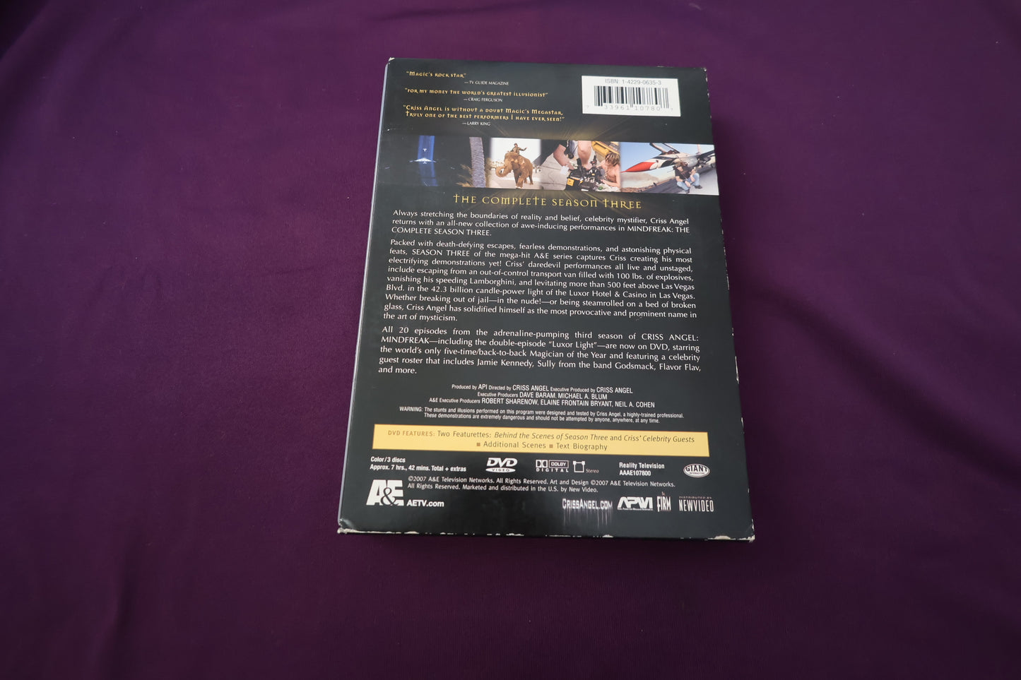 【中古:状態B】Criss Angel: Mindfreak - Complete Season Three