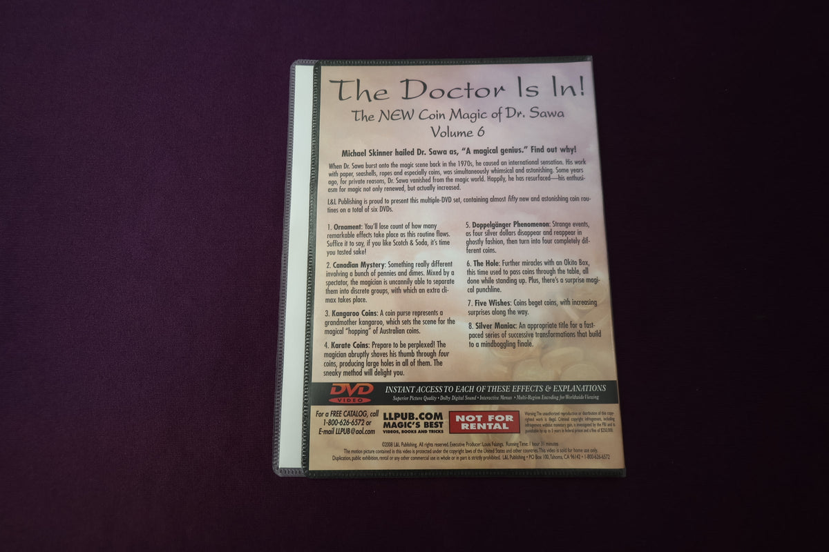 【中古:状態A】The NEW Coin Magic of Dr.Sawa Vol.6