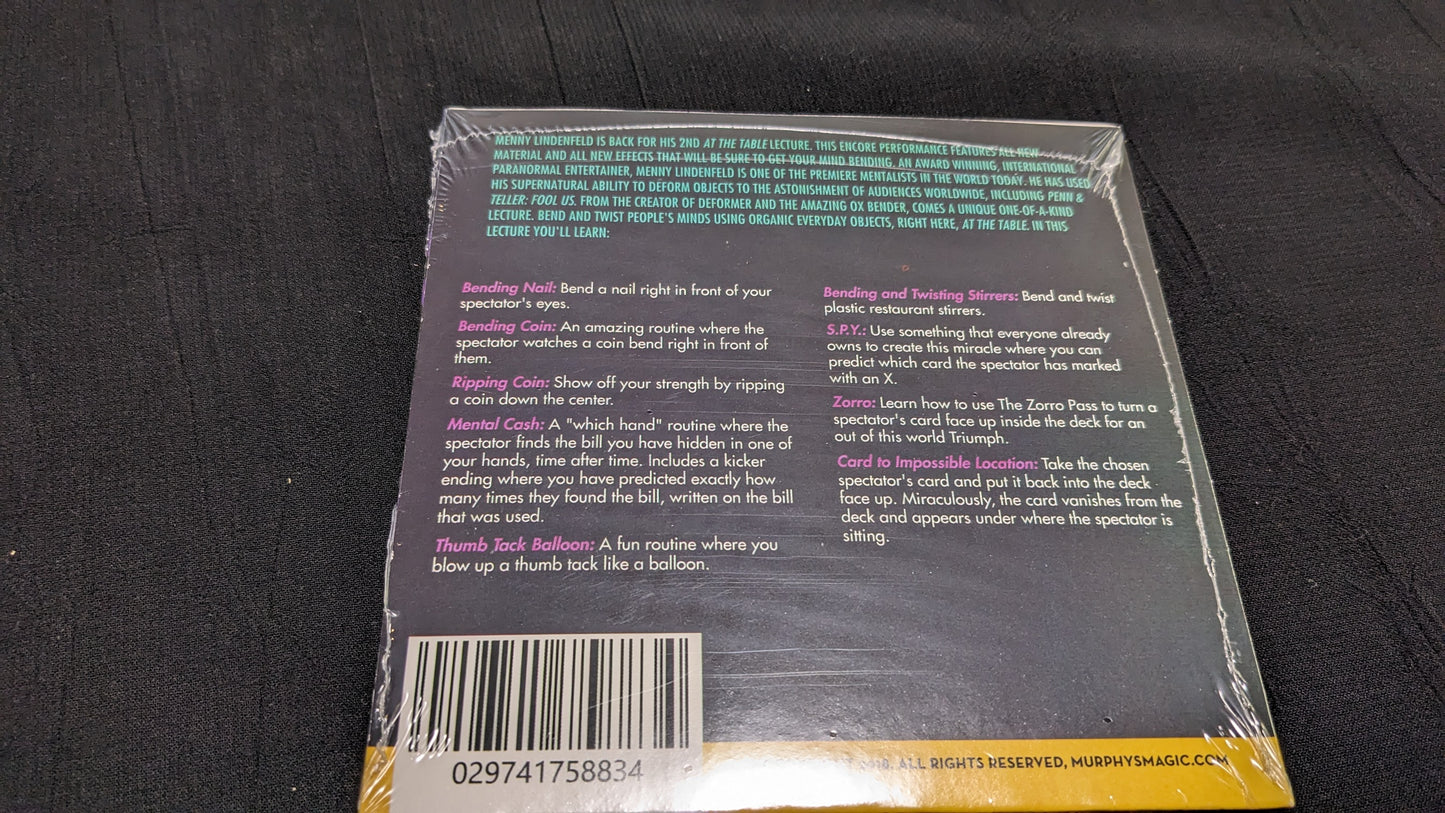 【中古:状態S】At The Table Live Lecture - Menny Lindenfeld 2 December 19th 2018