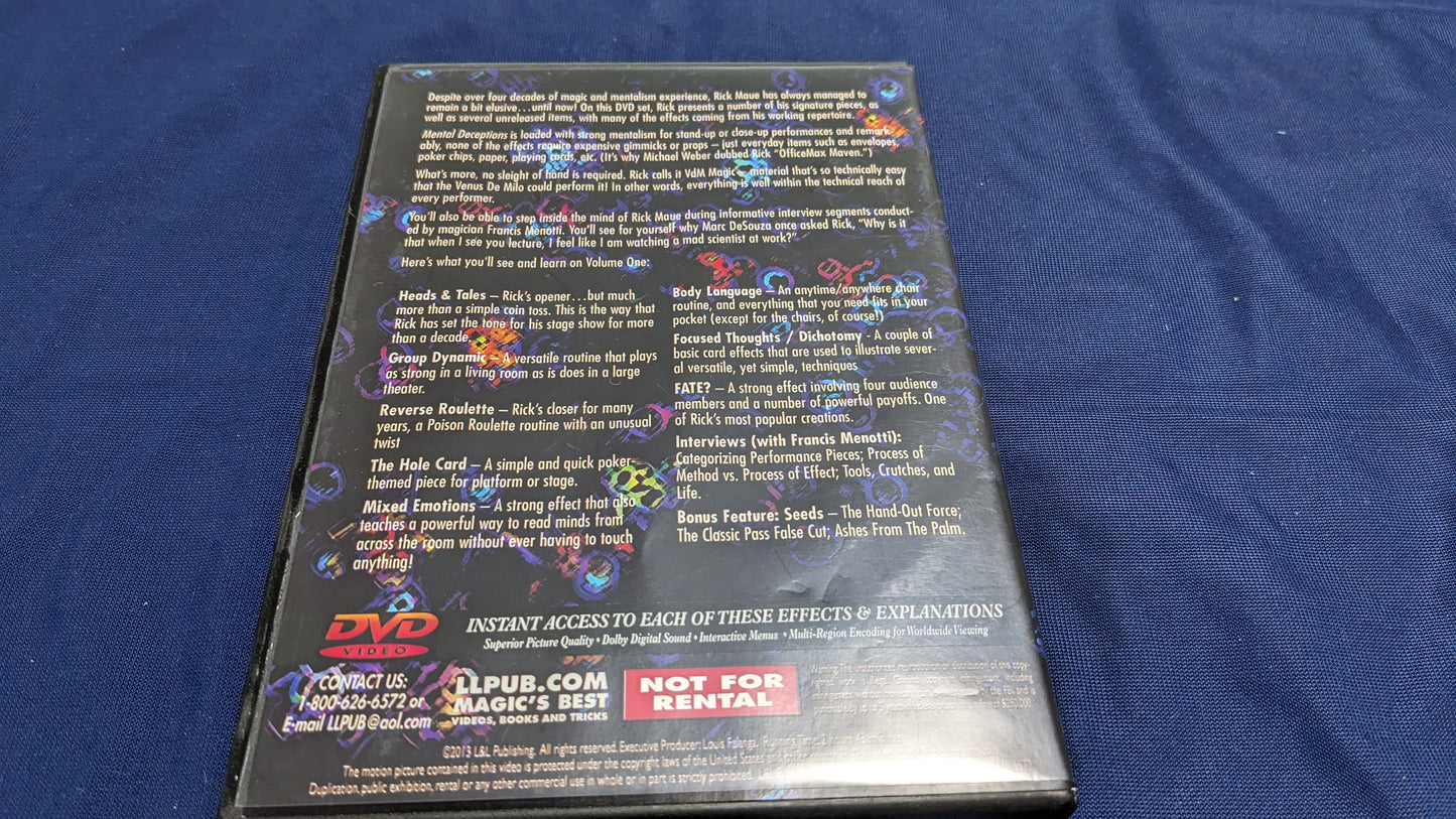 【中古:状態A】Mental Deceptions Vol. 1 by Rick Maue