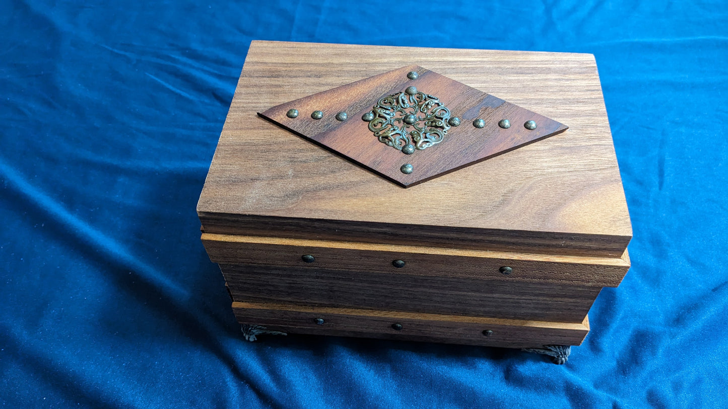 【中古:状態A】木製引き出し箱