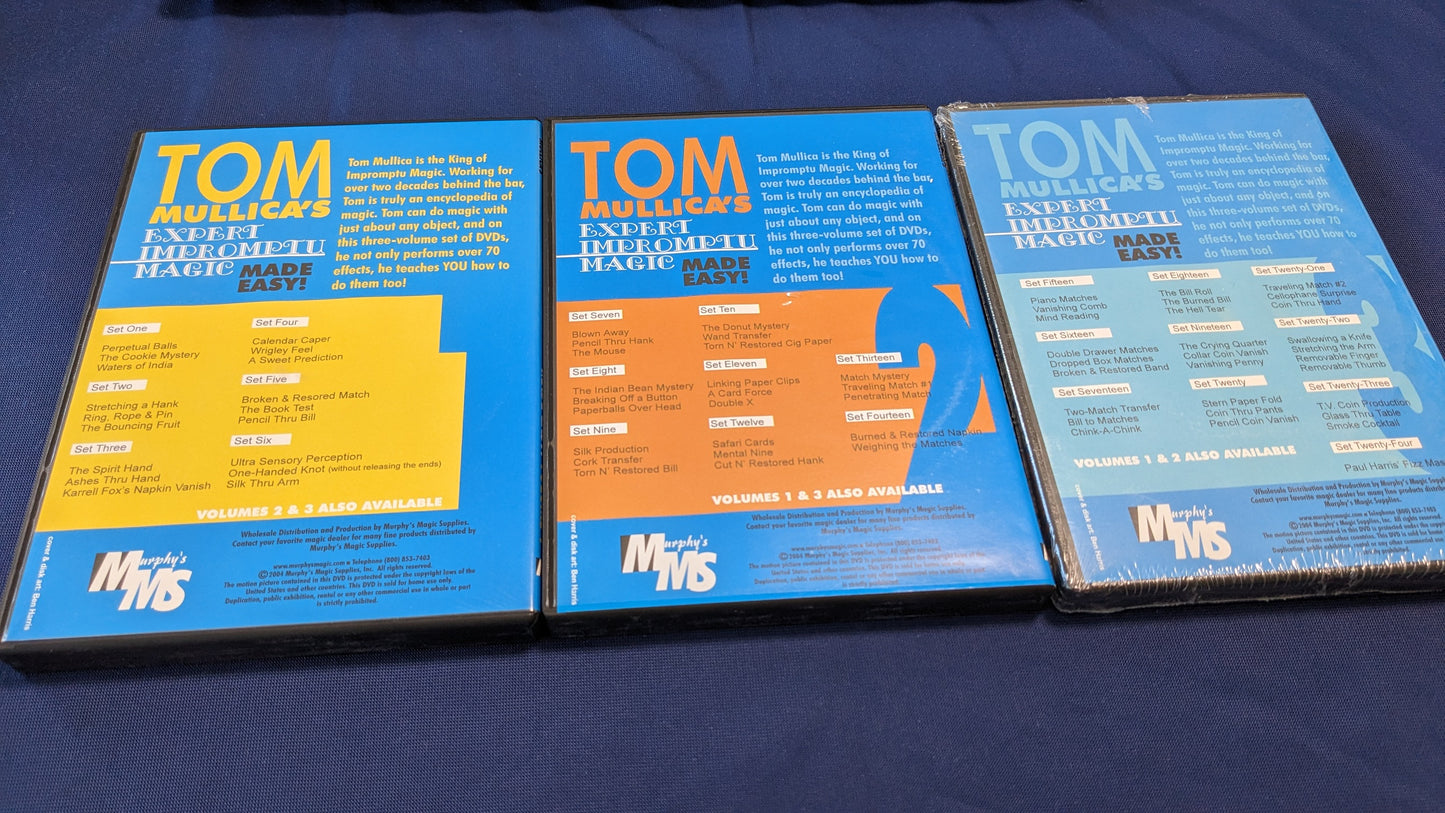 【中古:状態A】Tom Mullica Expert impromptu magic made easy 3巻セット