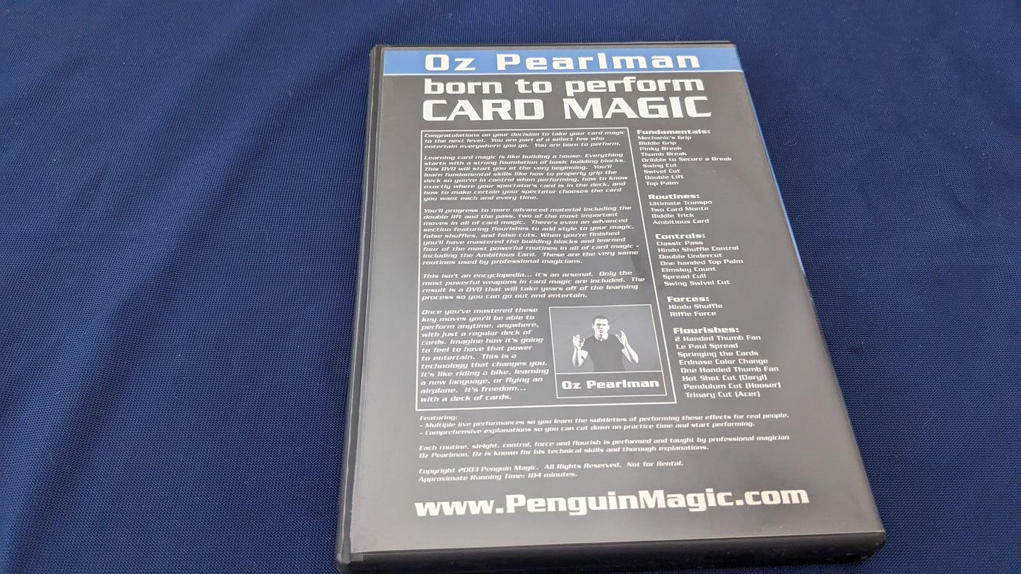 【中古:状態B】Born to Perform Card Magic with Oz Pearlman DVD