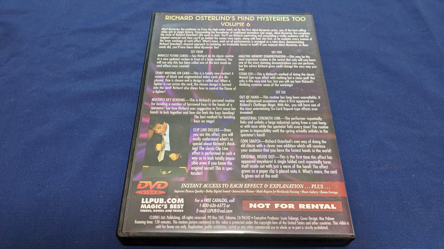 【中古:状態A】Mind Mysteries Vol 6 by Richard Osterlind