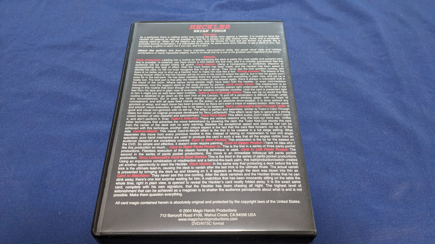 【中古:状態A】Heckler by Brian Tudor (DVD)
