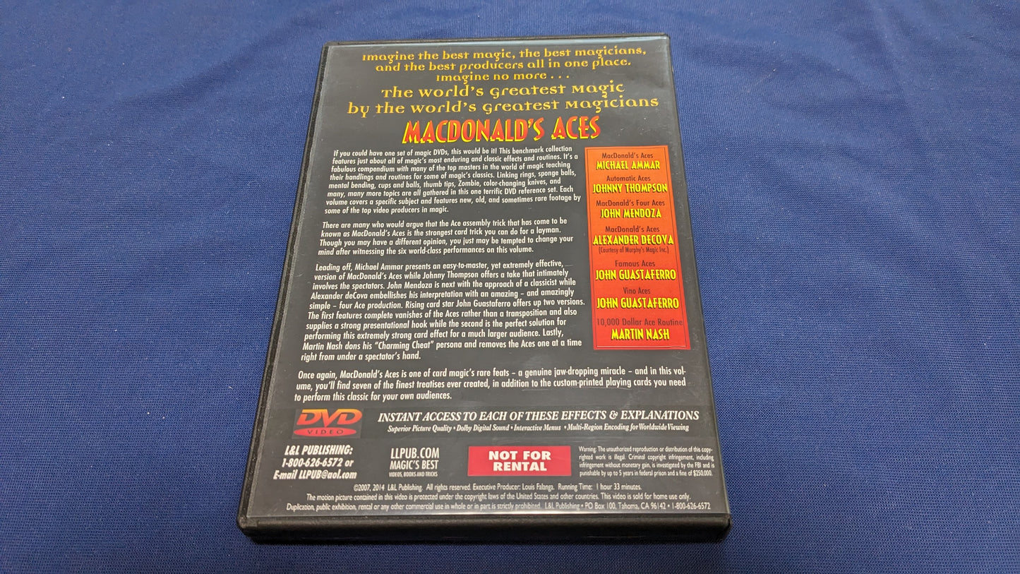 【中古:状態A】World's Greatest Magic MacDonald's Aces