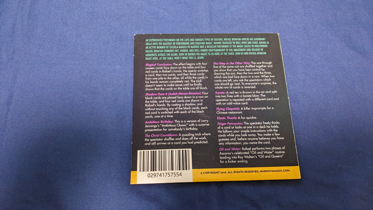 【中古:状態A】At the Table Live Lecture Rafael Benatar