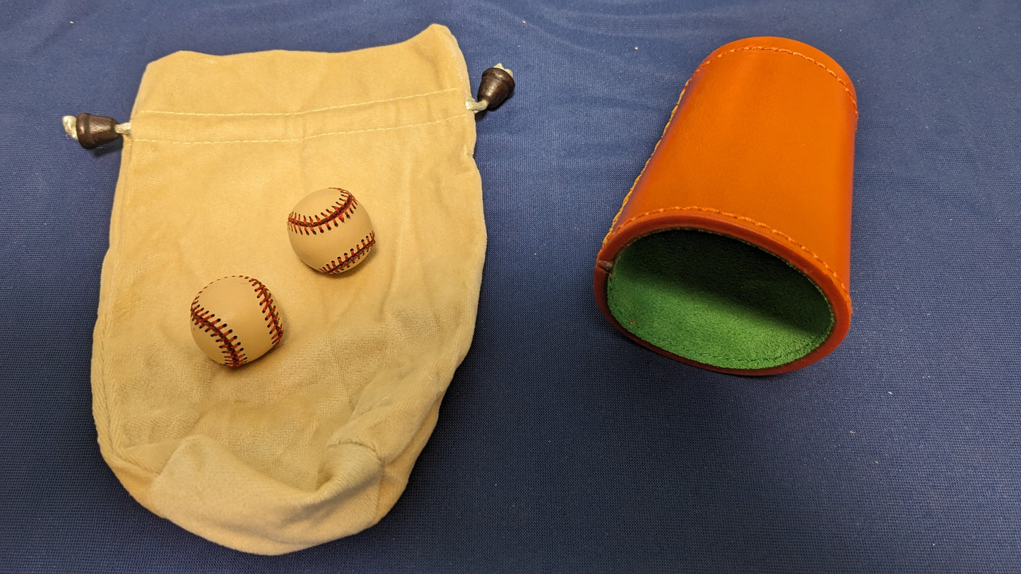 【中古:状態A】Leather Chop Cup with Balls (Brown)