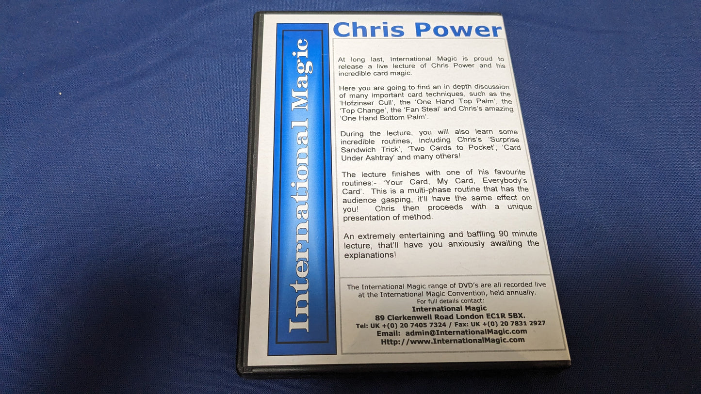 【中古:状態A】The Chris Power Lecture by International Magic
