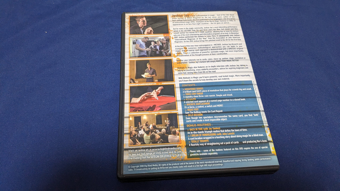 【中古:状態A】Joshua Jay METHODS IN MAGIC LIVE IN UK