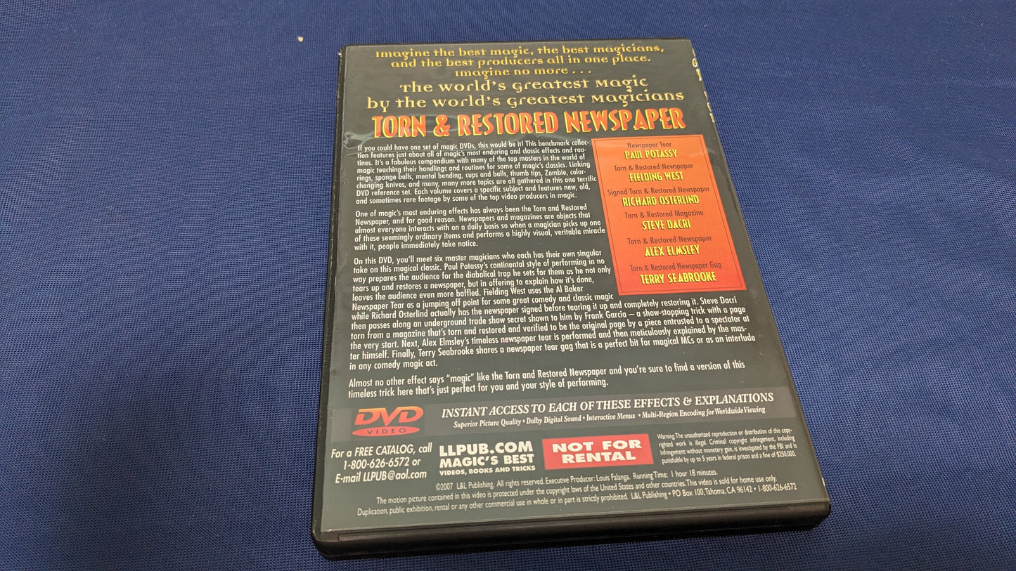 【中古:状態A】TORN & RESTORED NEWSPAPER