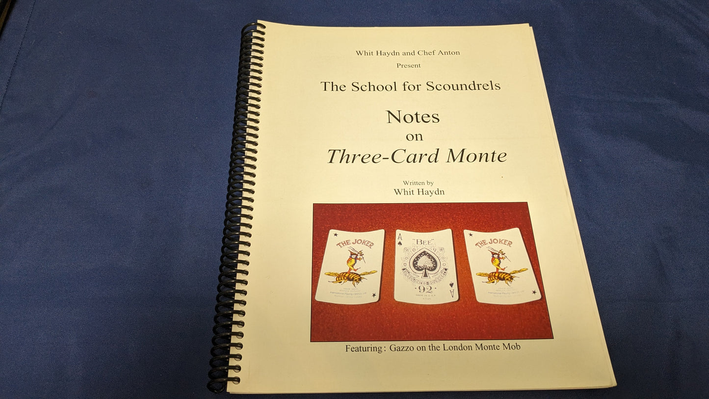 【中古:状態A】Notes On Three-Card Monte