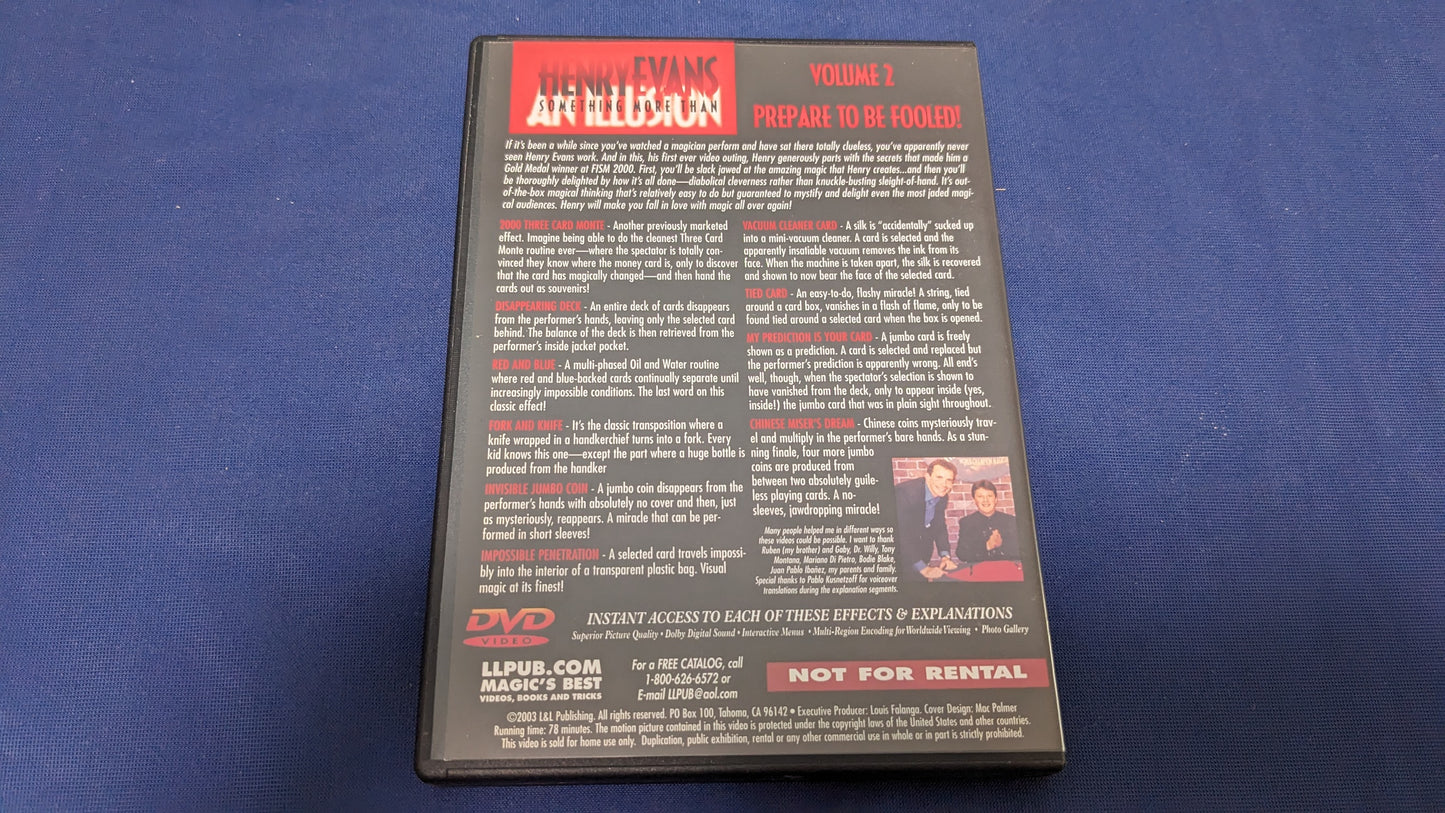 【中古:状態A】SOMETHING MORE THAN AN ILLUSION vol.2 (Henry Evans)