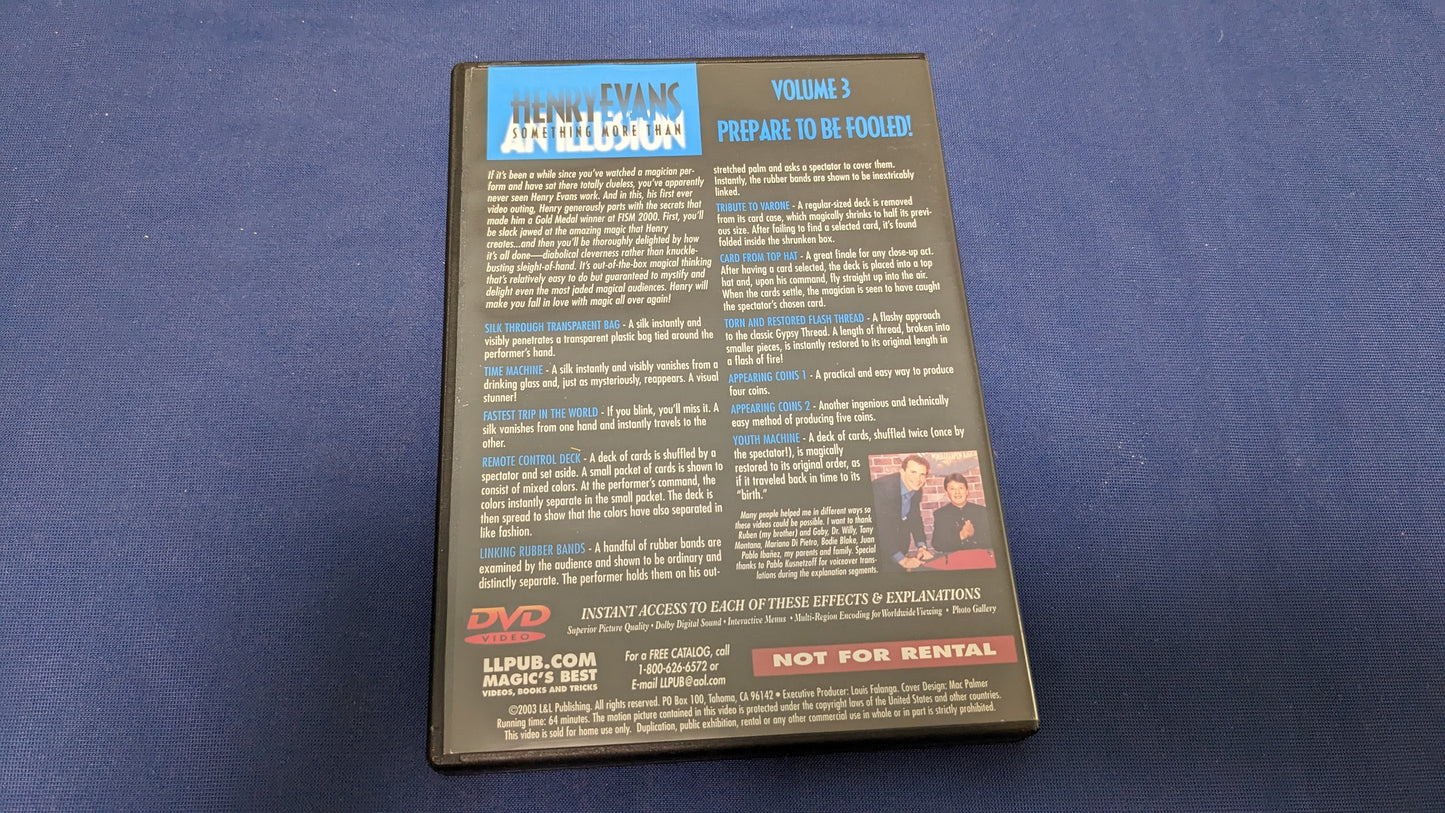 【中古:状態A】SOMETHING MORE THAN AN ILLUSION vol.3 (Henry Evans)