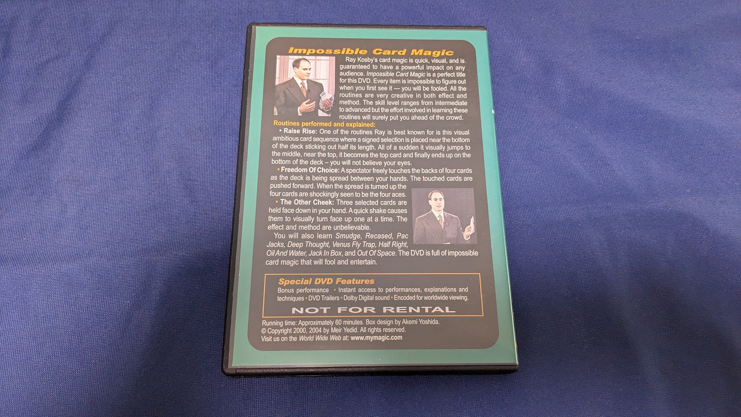 【中古:状態A】Impossible Close-Up Magic Vol.2 with Ray Kosby