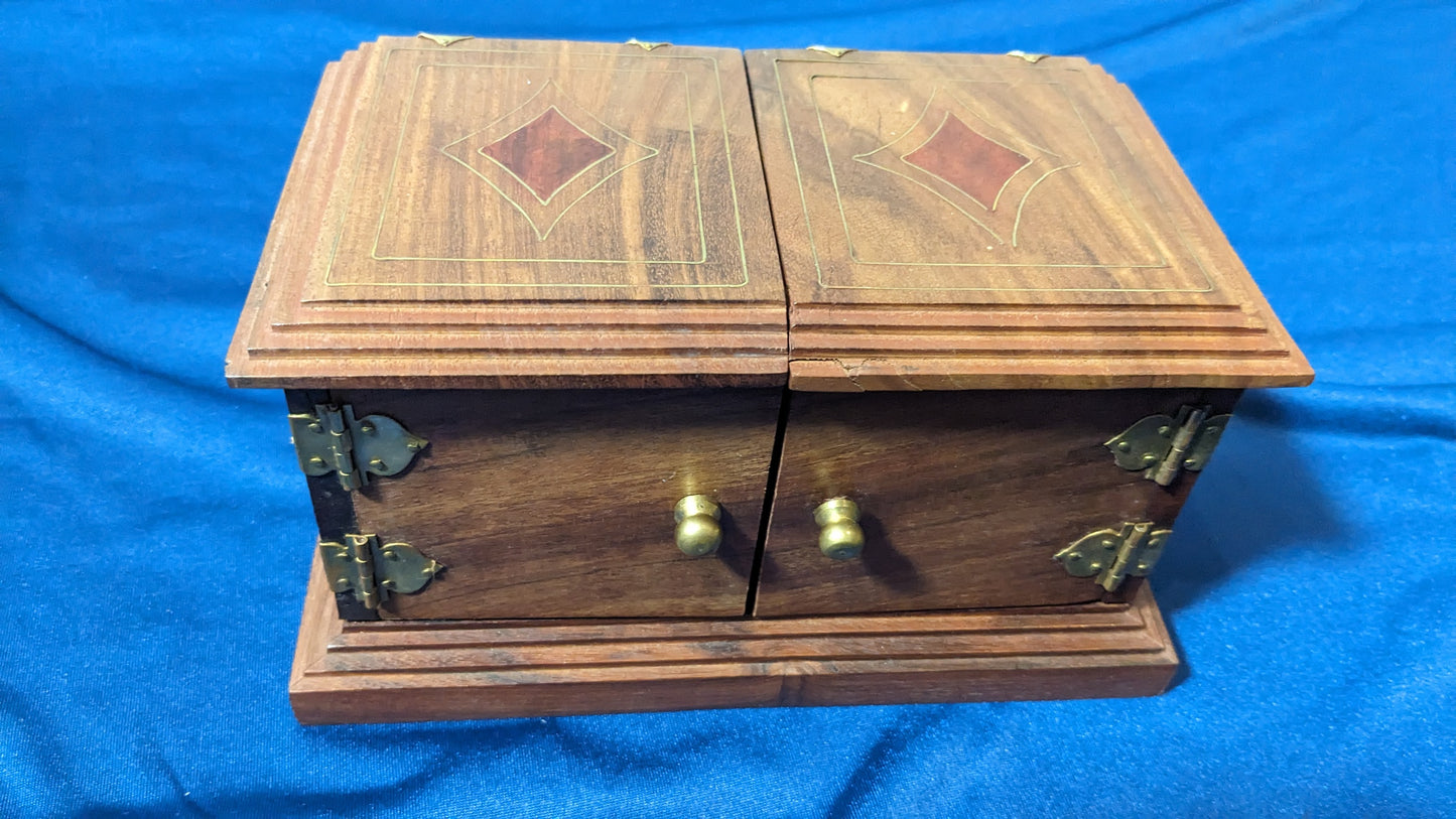 【中古:状態A】アンティークダイスボックス