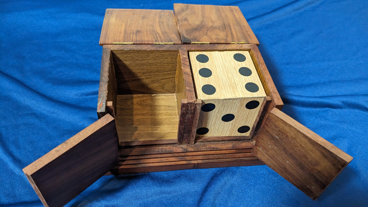 【中古:状態A】アンティークダイスボックス
