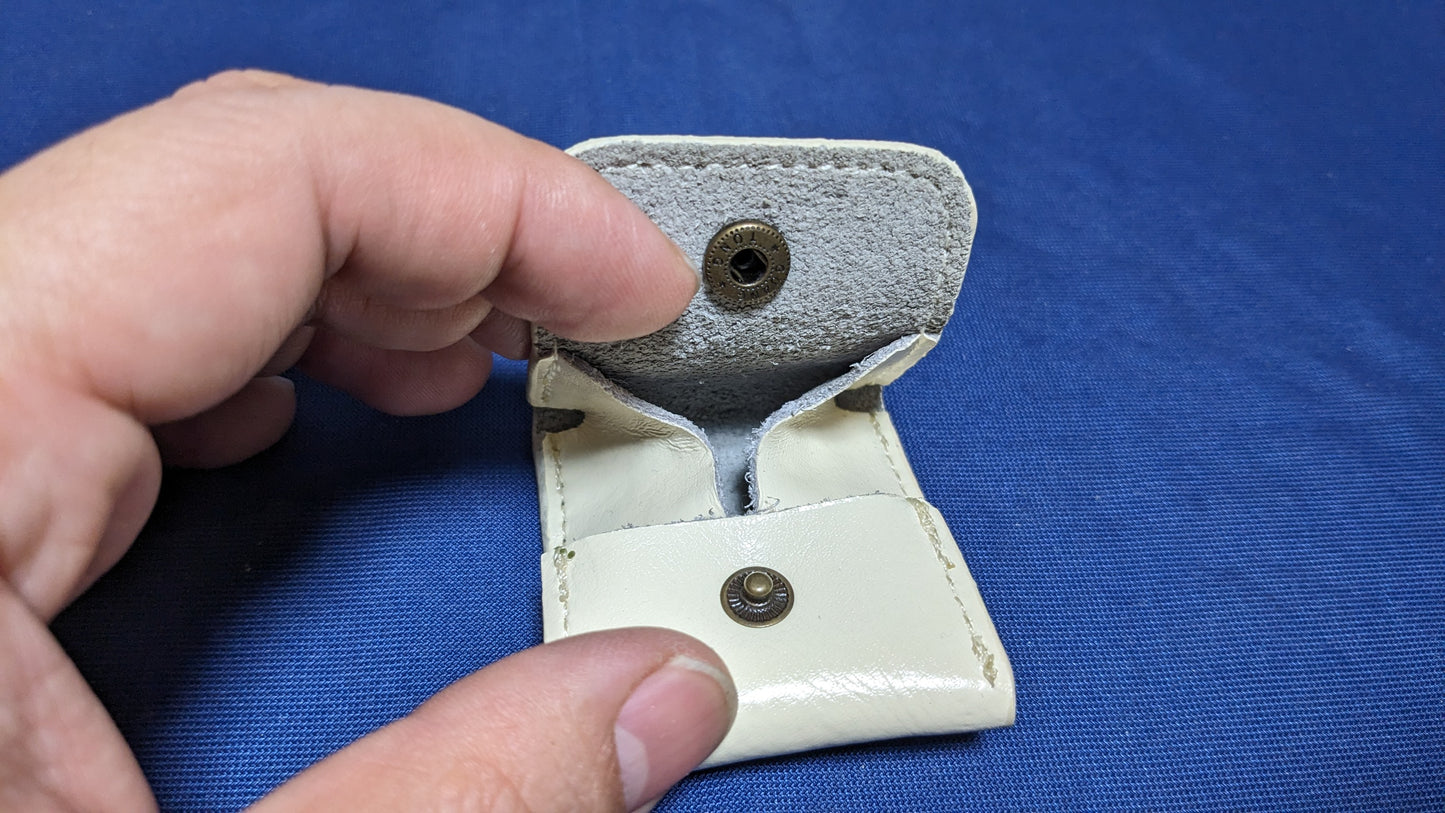 【中古:状態A】本革製・ミニコインパース 白