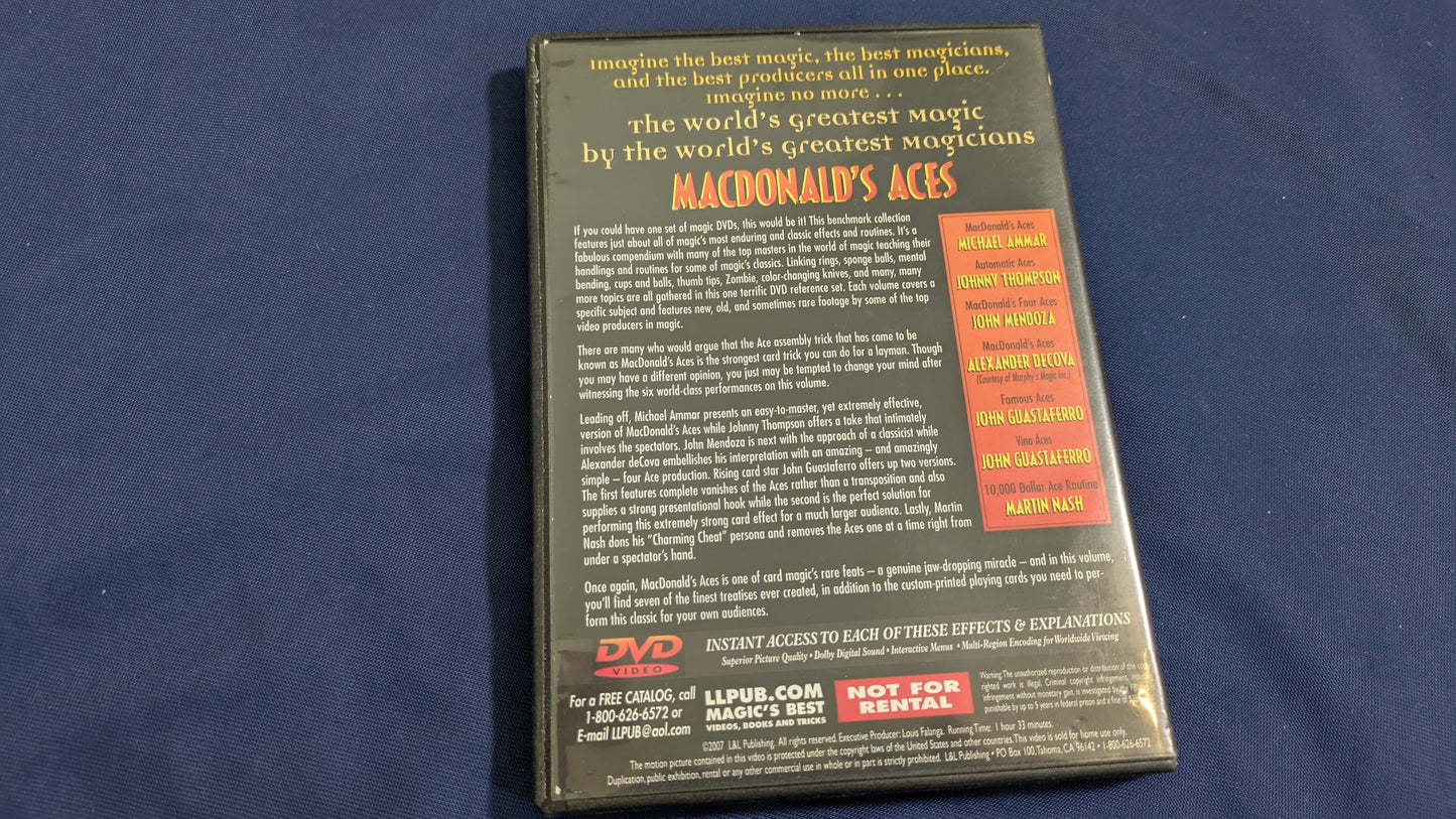 【中古:状態A】MACDONALD's ACES(DVDのみ)