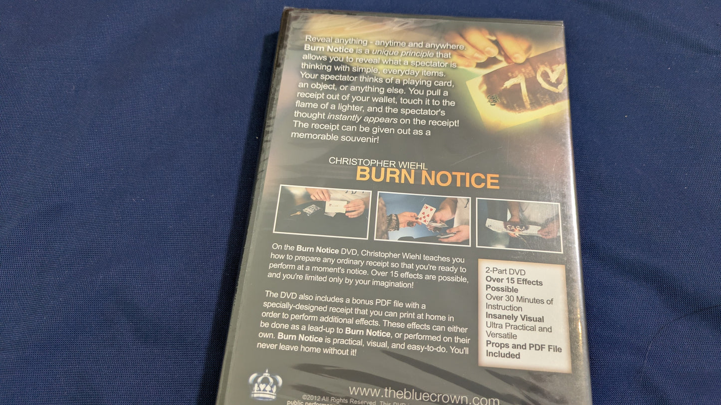 【中古:状態S】Burn Notice by Chris Wiehl and Blue Crown