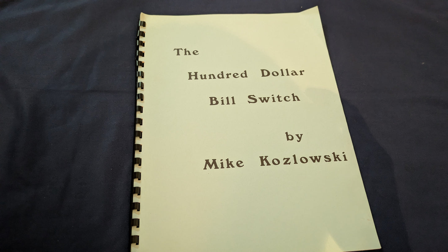 【中古:状態B】The Hundred Dollar Bill Switch by Mike Kozlowski