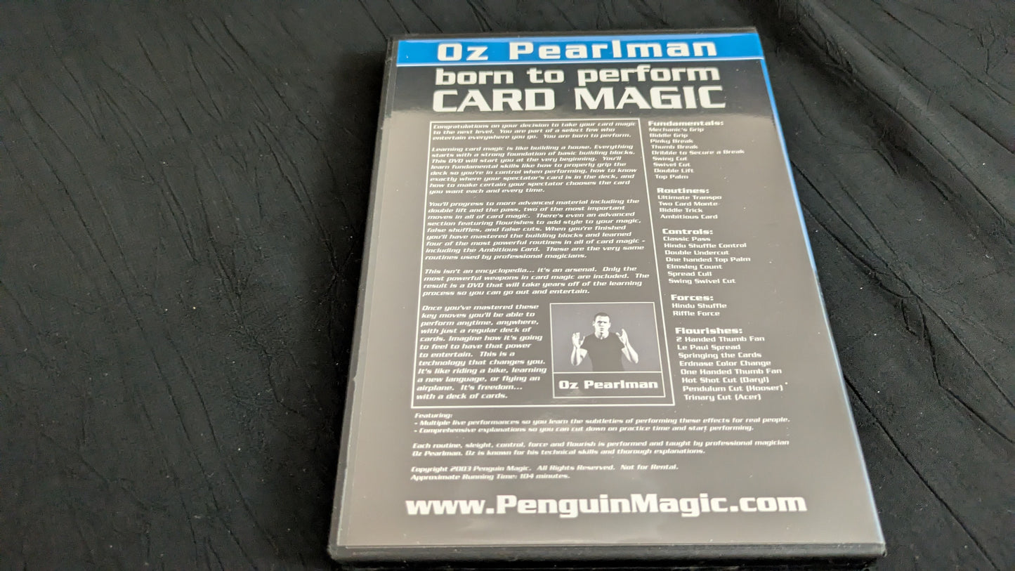 【中古:状態A】Born to Perform Card Magic with Oz Pearlman DVD