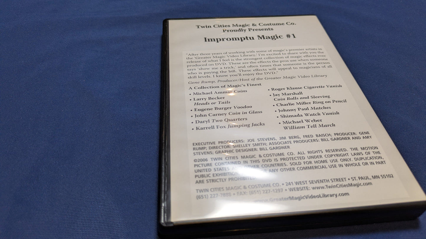 【中古:状態A】Impromptu Magic Vol.1 (Greater Magic Volume 20)