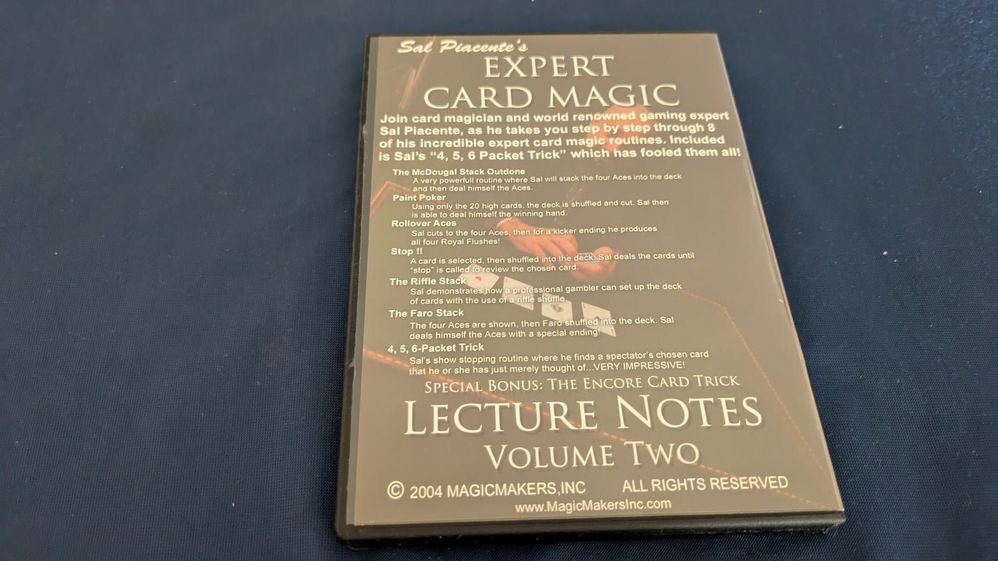 【中古:状態A】Sal Piacente's Expert Card Magic Lecture Notes vol.2