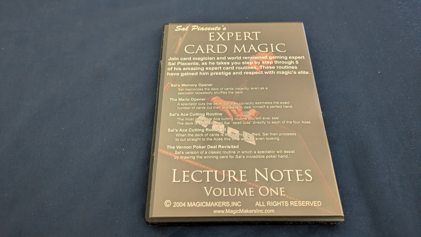 【中古:状態A】Sal Piacente's Expert Card Magic Lecture Notes vol.1