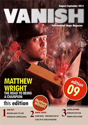 【Murphy's Magic DL】 『バニッシュマガジン』 マシュー・ライト / VANISH Magazine August/September 2013 - Matthew Wright eBook DOWNLOAD