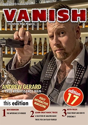 【Murphy's Magic DL】 『バニッシュマガジン』 アンドリュー・ジェラード / VANISH Magazine December 2014/January 2015 - Andrew Gerard eBook DOWNLOAD