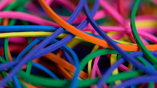 【新品】レインボーラバーバンド　Joe Rindfleisch's SIZE 16 Rainbow Rubber Bands (Combo Pack) - Trick