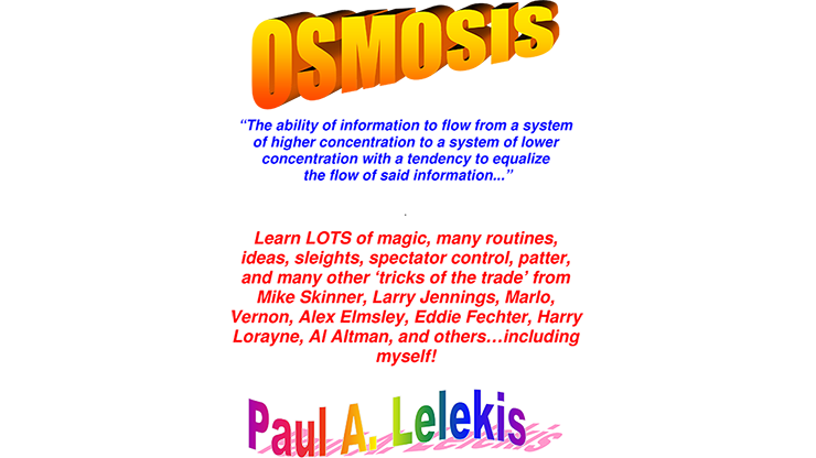 【Murphy's Magic DL】『オスモシス・アイ』 ポール・A・レレキス / OSMOSIS I - Paul A. Lelekis Mixed Media DOWNLOAD