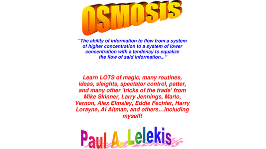 【Murphy's Magic DL】『オスモシス・アイ』 ポール・A・レレキス / OSMOSIS I - Paul A. Lelekis Mixed Media DOWNLOAD