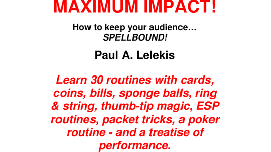 【Murphy's Magic DL】 『マキシマム・インパクト』 ポール・ア・レレキス / MAXIMUM IMPACT by Paul A. Lelekis eBook DOWNLOAD