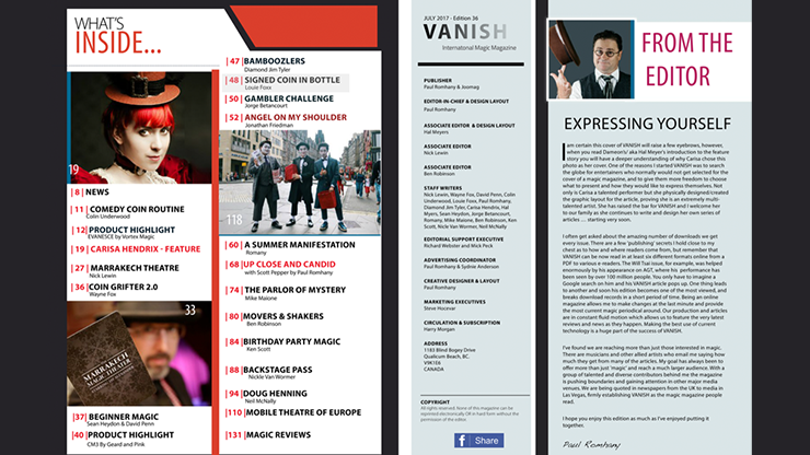 【Murphy's Magic DL】 『バニッシュマガジン36』 マーフィーズマジック / Vanish Magazine #36 eBook DOWNLOAD
