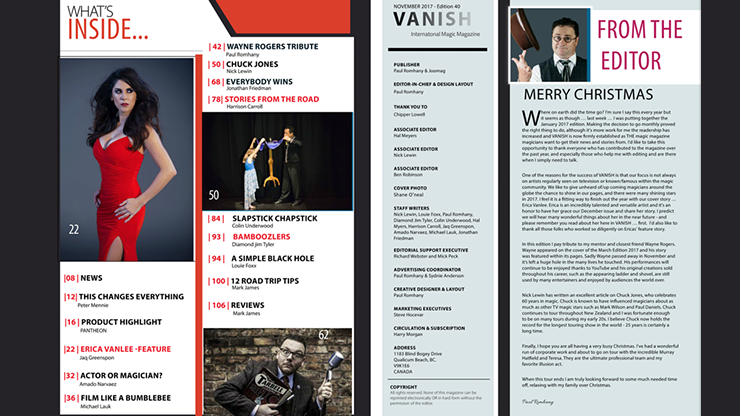 【Murphy's Magic DL】 『バニッシュマガジン40』 マーフィーズ・マジック / Vanish Magazine #40 eBook DOWNLOAD