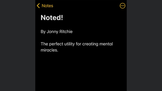 【Murphy's Magic DL】 『ノーテッド』 ジョニー・リッチー / Noted by Jonny Ritchie video DOWNLOAD