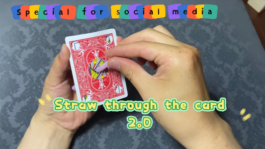 【Murphy's Magic DL】 『ストロー・スルー・カード・2.0』 ディンディン / Straw Through Card 2.0 by Dingding video DOWNLOAD