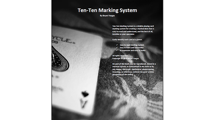 【Murphy's Magic DL】Ten-ten Marking System by Boyet Vargas ebook DOWNLOAD