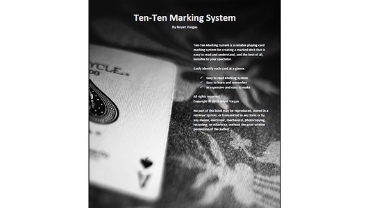 【Murphy's Magic DL】 『テンテンマーキングシステム』 ボイエット・バルガス / Ten-ten Marking System by Boyet Vargas ebook DOWNLOAD