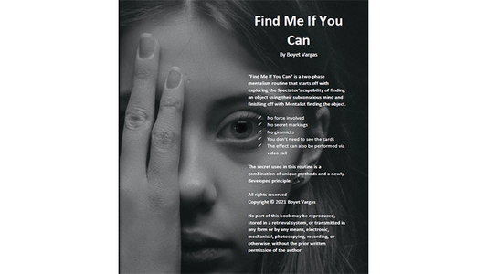 【Murphy's Magic DL】 『ファインド・ミー・イフ・ユー・キャン』 ボイエット・バルガス / Find Me If You Can by Boyet Vargas ebook DOWNLOAD