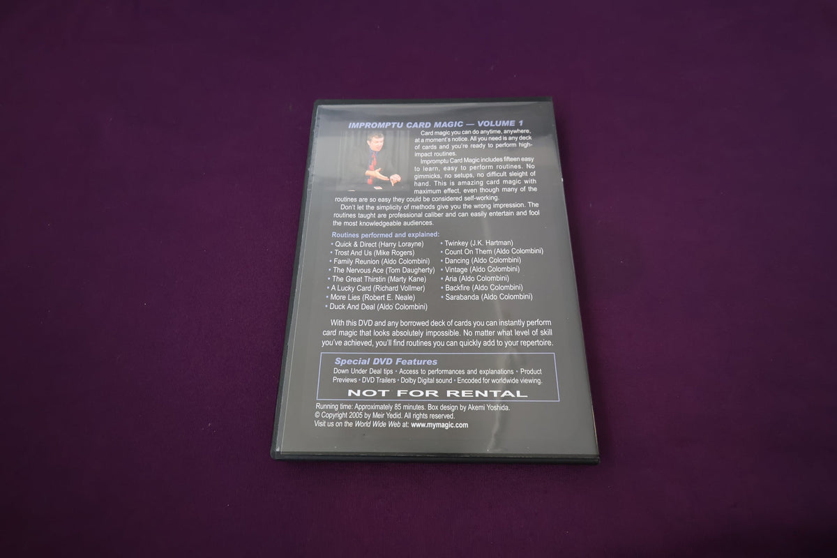 【中古：状態A】IMPROMPTU CARD MAGIC by Aldo Colombini 1