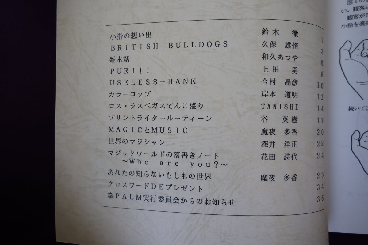 【中古：状態B】掌Palm　No15
